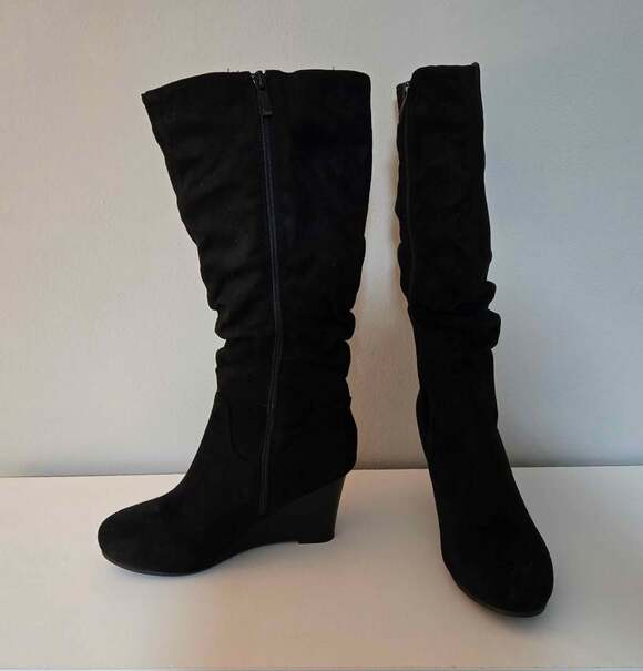Journee Collection Shoes - NEW!! Journee Collection Haze Wedge Calf/Knee High Boots - Women's Size 8.5
